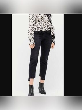 R13 Boy Straight Jeans Black Marble Color Size 29